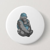 Gorilla als Handwerker mit Wrench Button (Vorderseite)
