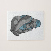 Gorilla als Handwerker mit Wrench Puzzle (Horizontal)