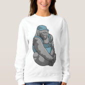 Gorilla als Handwerker mit Wrench Sweatshirt (Vorderseite)