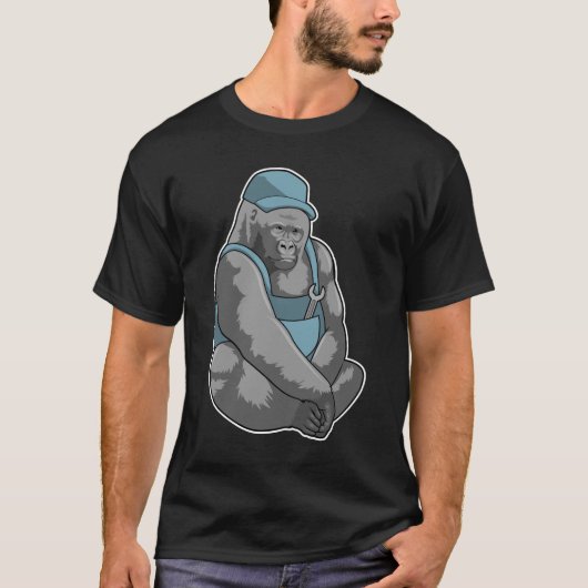 Gorilla als Handwerker mit Wrench T-Shirt (Vorderseite)