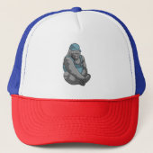 Gorilla als Handwerker mit Wrench Truckerkappe (Vorderseite)