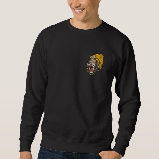 Gorilla American Traditional Tattoo Inked Old Scho Sweatshirt (Vorderseite)