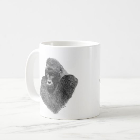 Gorilla Animal Art Tasse (Vorderseite Links)