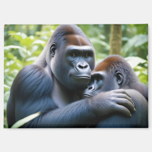 Gorilla Animal Nature Zuneigung Gekümmert Magnet