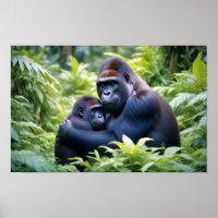 Gorilla Animal Nature Zuneigung Gekümmert