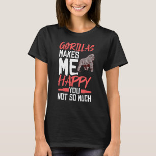 Gorilla Animal Zitat Monkey Habitat Silverback Wes T-Shirt