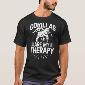 Gorilla Animal Zitat Monkey Habitat Silverback Wes T-Shirt