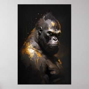 Gorilla Ape Portrait Die Natur Poster