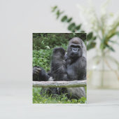 Gorilla Ape Primat Wildlife Animal Foto Postkarte (Stehend Vorderseite)