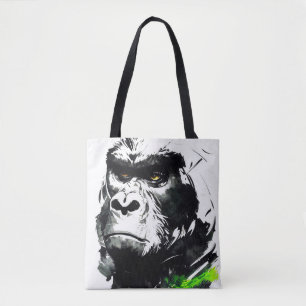 Gorilla Ape Wild Nature Free Spirit Art Malerei Tasche