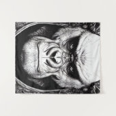 Gorilla Ape Wild Nature Illustration Line Epische Wandteppich (Vorderseite (Horizontal))