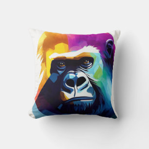 Gorilla Ape Wild Nature Tierfarben Malerei Kissen