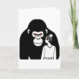 Gorilla Art Card Feiertagskarte