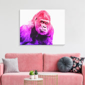 Gorilla Art Leinwanddruck (Insitu (Wohnzimmer))