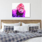 Gorilla Art Leinwanddruck (Insitu (Schlafzimmer))
