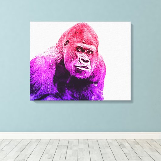 Gorilla Art Leinwanddruck (Insitu (Holzboden))