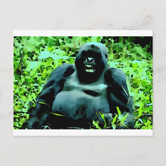 Gorilla Artwork Postkarte (Vorderseite)