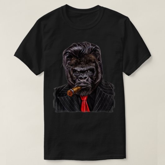 Gorilla as a Mob Boss T-Shirt (Design vorne)