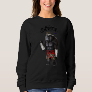 Gorilla As Muay Thai Kick Boxing Champion 1 Sweatshirt