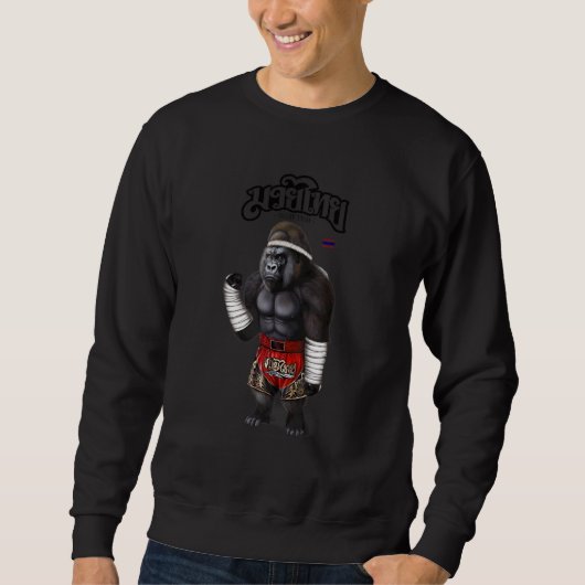 Gorilla As Muay Thai Kick Boxing Champion 1 Sweatshirt (Vorderseite)