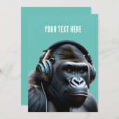 Gorilla auf Anzug Feiertagskarte (Vorne/Hinten)