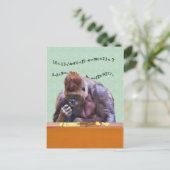 Gorilla auf der Postkarte (Stehend Vorderseite)