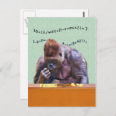 Gorilla auf der Postkarte (Vorne/Hinten)
