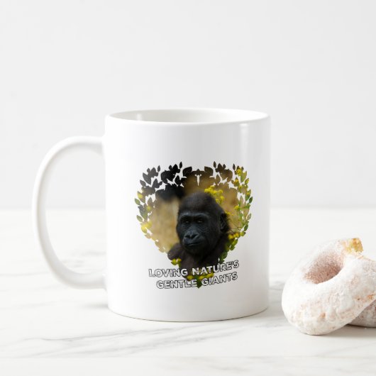 Gorilla Baby - Die sanften Giganten der Natur lieb Kaffeetasse (Mit Donut)