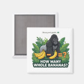 Gorilla-Bananen-Mathe Magnet (Vorderseite/Rückseite)