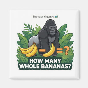 Gorilla-Bananen-Mathe Magnet