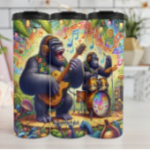 Gorilla Band im Dschungel Thermosbecher