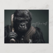 Gorilla Baseball Player Postkarte (Vorderseite)