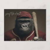 Gorilla Baseball Player Postkarte (Vorderseite)