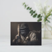 Gorilla Baseball Player Postkarte (Stehend Vorderseite)
