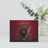 Gorilla Baseball Player Postkarte (Stehend Vorderseite)
