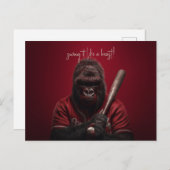 Gorilla Baseball Player Postkarte (Vorne/Hinten)