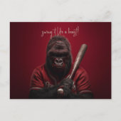 Gorilla Baseball Player Postkarte (Vorderseite)