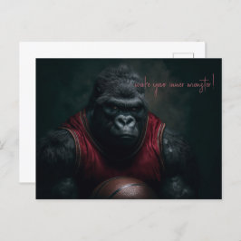 Gorilla Basketball Player Postkarte