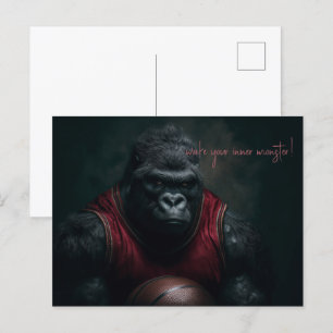 Gorilla Basketball Player Postkarte