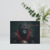 Gorilla Basketball Player Postkarte (Stehend Vorderseite)