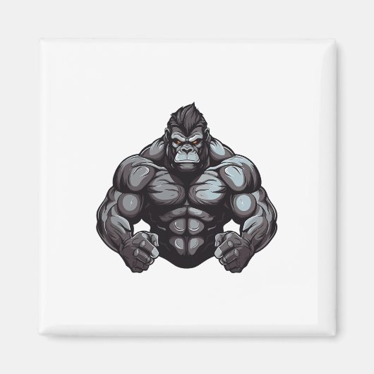 Gorilla-Beast-Bodybuilder-Trainingsstudio Bodybuil Magnet (Vorne)