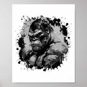 Gorilla-Beast-Muskel-Workout-Bodybuilding-Boxen Poster
