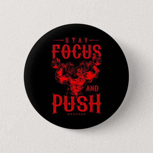 Gorilla Beast Quote Workout Fitness Bodybuilding G Button (Vorderseite)