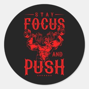 Gorilla Beast Quote Workout Fitness Bodybuilding G Runder Aufkleber