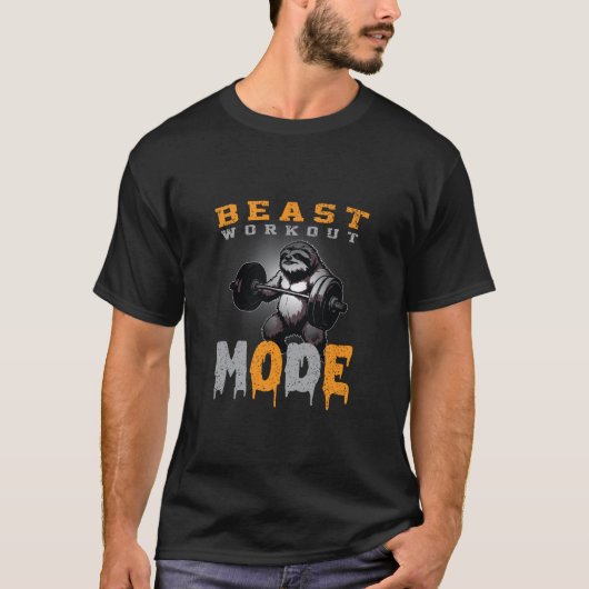 Gorilla Beast Workout Gym T Shirt Bekleidung Desig (Vorderseite)