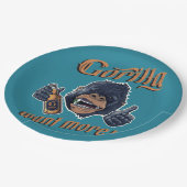 Gorilla Beer Paper Plate Pappteller (Schrägansicht)