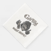 Gorilla Beer White Paper Napkin Serviette (Ecke)