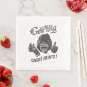 Gorilla Beer White Paper Napkin Serviette (Beispiel)