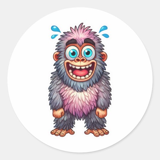 Gorilla-Belohnung Runder Aufkleber (Vorderseite)