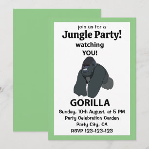 Gorilla beobachtet dich Lustiger Gorilla Einladung